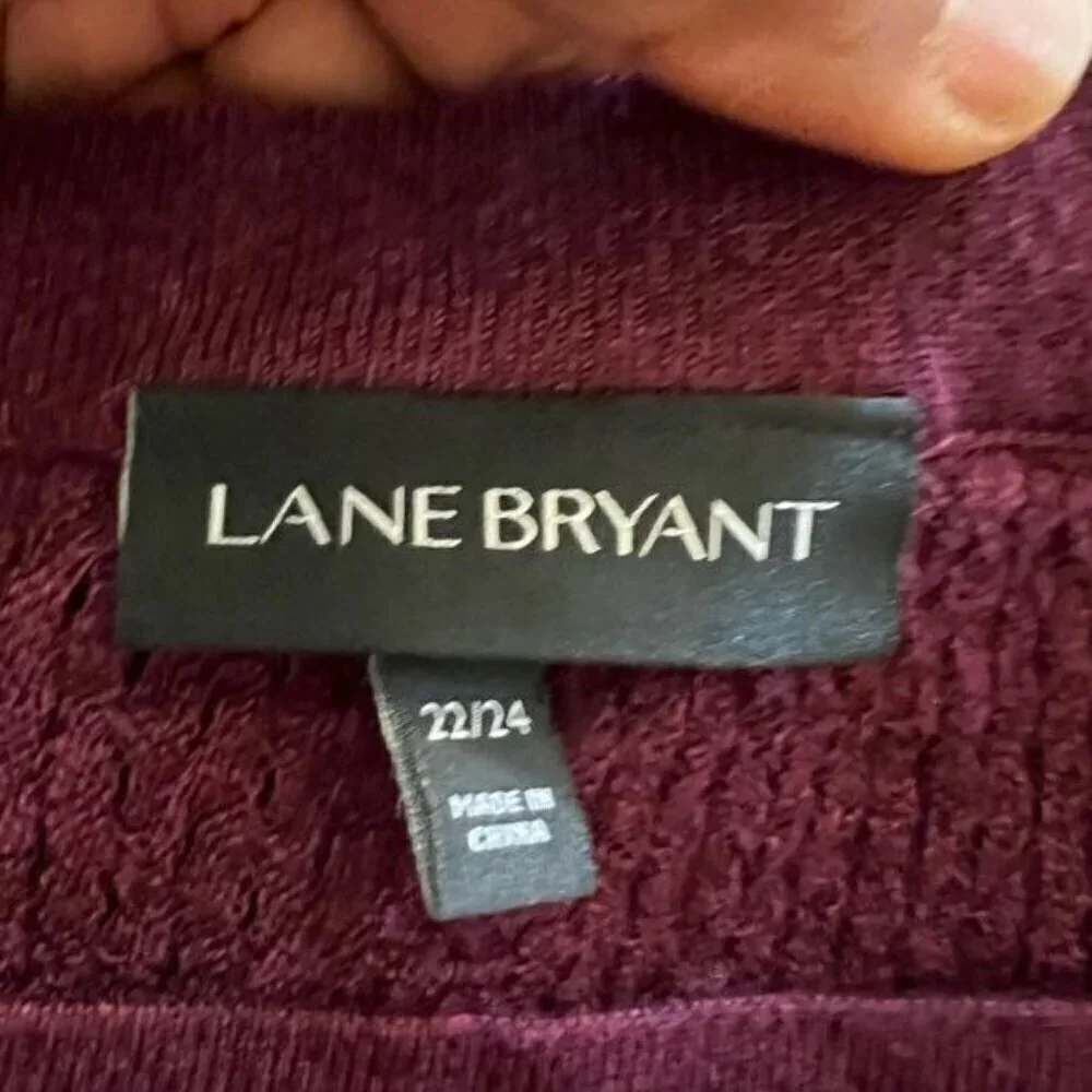 Lane Bryant purple long sleeve cardigan blouse top size 22/24